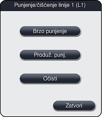 Čišćenje i održavanje 7 2 3 4 Sl. 98 7.3. Brzo punjenje Na početku rada, korisnik pri pokretanju uređaja dobija informaciju da treba da obavi program ispiranja Brzo punjenje ( Sl. 98 2).