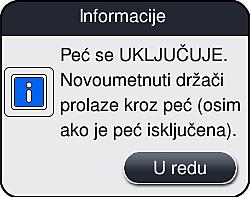 5 Rad Ako je peć isključena, slajdovi se više ne prenose u peć nakon postavljanja pokrovnog stakla; umesto toga, direktno se odlažu u fioku za uklanjanje. Obrada je kraća za oko 5 minuta.