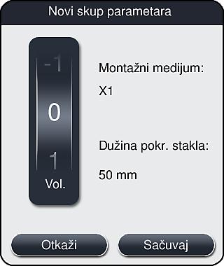 5 Rad 5.9. Kreiranje novog skupa parametara. Da biste kreirali nov skup parametara, pritisnite dugme Novo ( Sl. 42 ) u meniju skupa parametara. 2.