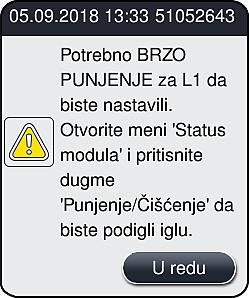 Dnevno podešavanje uređaja 6 6.2 Uključivanje i isključivanje uređaja Uključivanje uređaja. Da biste pokrenuli uređaj, pritisnite prekidač za rad ( Sl. 52 ) koji svetli crvenom bojom. 2.