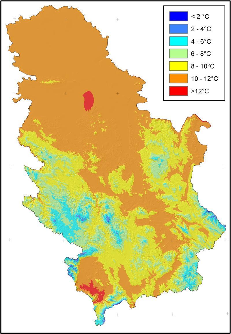 5. REZULTATI ISTRAŽIVANJA 5.1. Klimatski činioci u Srbiji Srbija se nalazi u umerenom klimatskom pojasu, između 41 o 47' i 46 o 12' severne geografske širine.