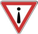 Znakovi opasnosti imaju oblik trokuta.