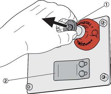 1 Protivpožarna klapna sa topljivim elementom Indikator položaja lamele za zatvaranje klapne Položaj ručice prikazuje položaj lamele klapne.