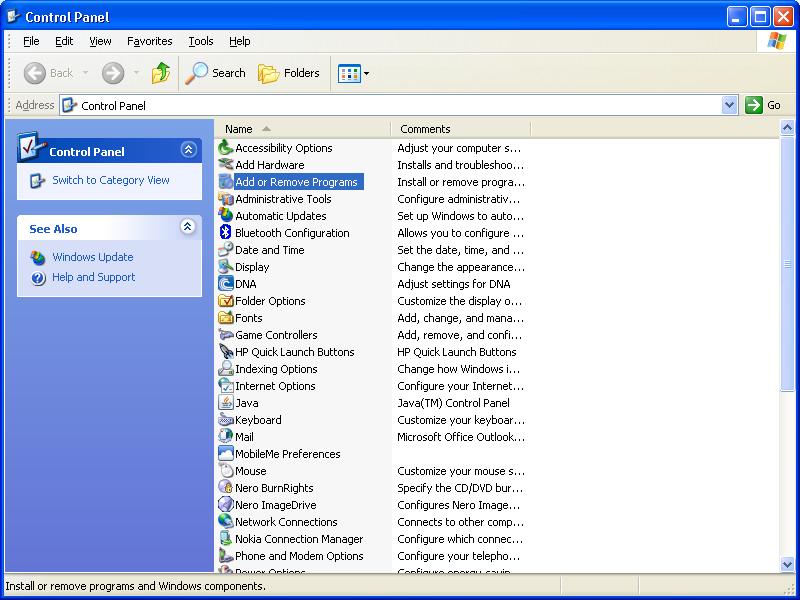 Brisanje aplikacije iz računara (deinstalacija) Ukoliko je GIPKO aplikacija instalirana na operativnom sistemu Windows XP, deinstalaciju aplikacije možete izvršiti na sljedeći način: Kliknete na