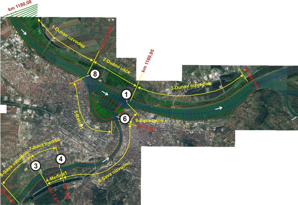 Декомпозија рачунске области 9 грана депница 5 чвпрпва (Дунав:
