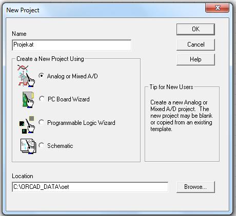 Uputstvo za kreiranje projekta i simulaciju Za kreiranje projekta i simulaciju kola u DC režimu potrebno je uraditi sljedeće korake: 1. Pokrenuti program Capture CIS 2.