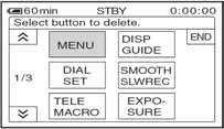 Podešavanje izbornika Personal (nastavak) Brisanje opcija izbornika 1 Dodirnite g t [P-MENU SET UP] t [DELETE]. Ako željeni izbornik nije prikazan na zaslonu, dodirnite h/i.