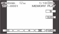 Presnimavanje s kasete na "Memory Stick Duo" Na "Memory Stick Duo" je moguće snimati videozapise ili fotografije. Prije postupka stavite snimljenu kasetu i "Memory Stick Duo" u kamkorder.