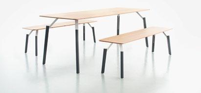10.3 Stol za objedovanje s klupicama Prikaz modernog dizajna, klupa s odgovarajućim stolom za blagovanje.