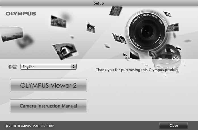 4 Instalirajte softvere OLYMPUS Viewer 2 i ib. Prije početka instalacije provjerite zahtjeve sustava.