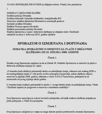 Sindikat: Prijetnje Vladi deplasirane, osnovica u 2017. godini 5415 kuna Osnovica za plaêe (GLAS ISTRE, 5. listopada 2016.