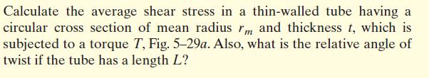 ni presjek srednjeg radijusa r sr i debljine t.