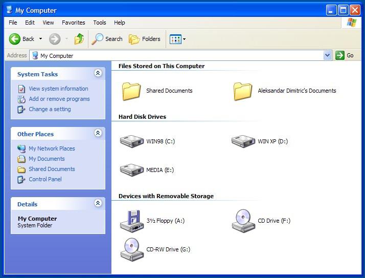 master:class kompjuterski centar Windows 3. PROZOR, Elementi prozora Dvostrukim klikom na bilo koju ikonu sa Desktop-a otvoriće se prozor za program koji ta ikona predstavlja (Slika 5.).