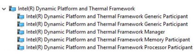 Intel Dynamic Platform i Thermal Framework Provjerite jesu li upravljački programi za Intel Dynamic Platform i Thermal Framework već instalirani na računalu. Tablica 24.