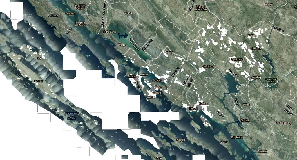 Gradovima Skradinu i Vodicama te Općinama Murter-Kornati, Pirovac, Tisno i Tribunj Slika 2-1 Pregledna karta s prikazom