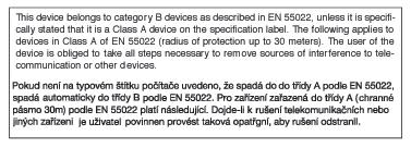 7. Regulativne informacije installation particulière.