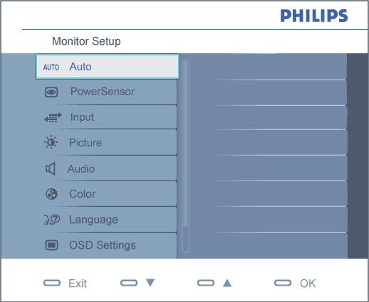 Opis OSD Šta je prikaz na ekranu (OSD)? On-Screen Display (OSD) ili drugačije Ekranski meni ugrađen je u sve Philipsove LCD monitore.