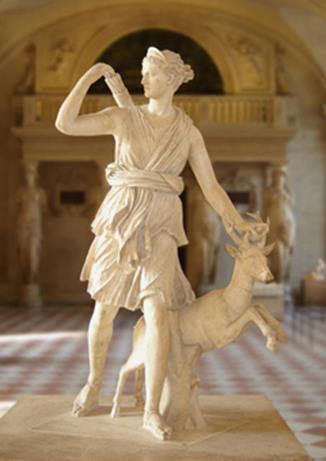 Slika 1 - Dijana, boginja lova, šume i mjeseca 2 Isti ti Rimljani postavili su prve temelje lovnog prava kojim označavaju divljač i zemlju kao vlasništvo.