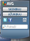 6.7. AVG gadžet AVG gadžet se prikazuje na Windows radnoj površini (Windows pomoćna trak a). Ova aplikacija je podržana samo kod operativnih sistema Windows Vista i Windows 7.