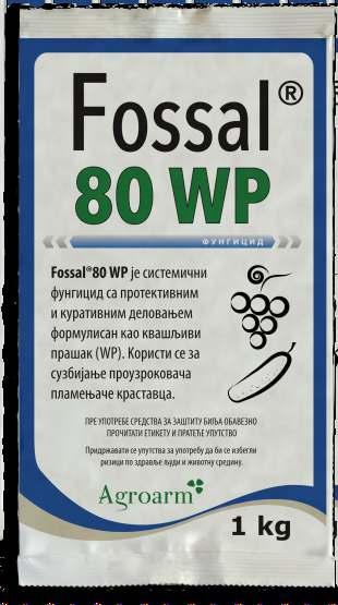 ili Fortuna 80 WG 0,3 % Sistemični fungicid sa protektivnim i kurativnim delovanjem za suzbijanje prouzrokovača plamenjače krastavca.