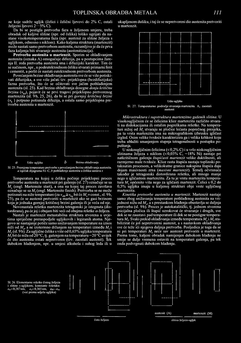austenit za slitine željeza s ugljikom, odnosno s niklom).