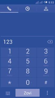 2.1.1 Android tipkovnica Dodirnite za unos teksta ili brojeva. Dodirnite i držite za odabir unosa simbola/emotikona.