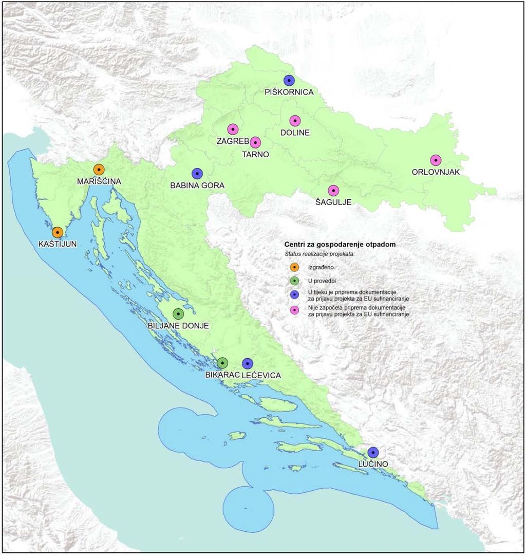 fazi izgradnje. Za područje Vukovarsko-srijemske i Osječko-baranjske županije planiran je regionalni CGO Orlovnjak u Općini Antunovac.