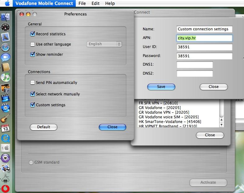 Connect opciju Preferences. data.vip.hr Odaberite potom opciju Custom settings, kao na slici.