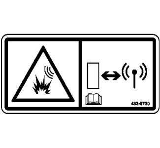 Sigurnosne poruke Naljepnica s upozorenjem na slici 1 nalazi se na mjestu kao što je nadzorna ili upravljačka ploča.