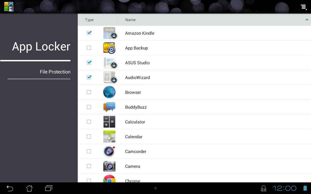 Ekran App Lockera Tapnite da biste konfigurisali napredna podešavanja Tapnite na aplikacije koje želite da zaključate.