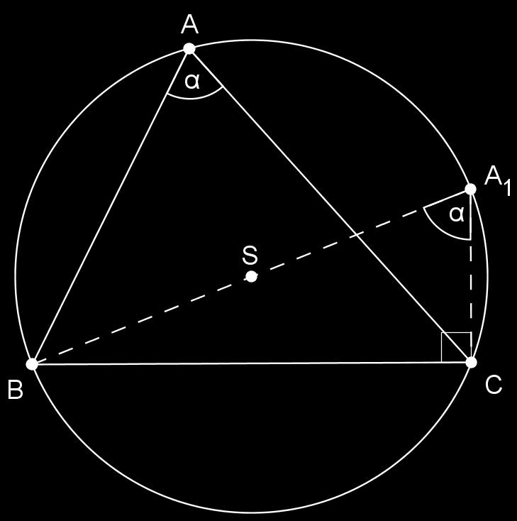 a = 2R sin α, čime smo dokazali početnu tvrdnju a sin α = b sin β = c sin γ = 2R.