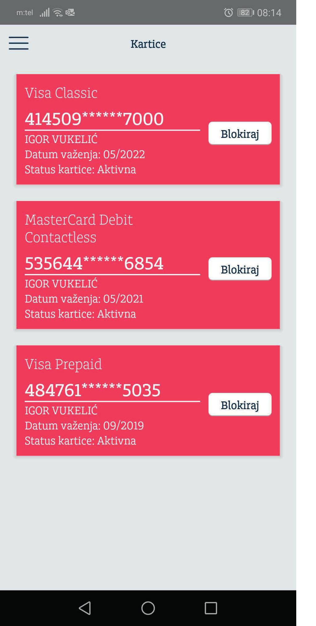 Kartice Nova funkcionalnost usluge Addiko Mobile, omogućava Vam pregled vaših platnih kartica te podjelu na rate
