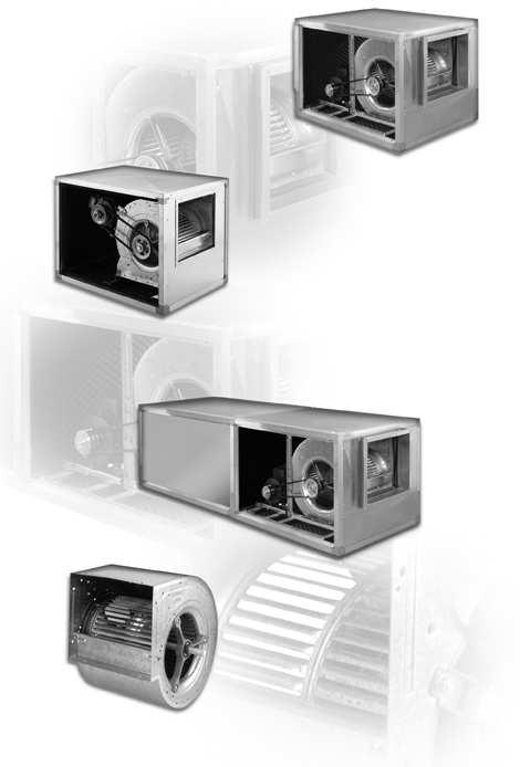 Centrifugalni box ventilatori i ventilatori sa duplim otvorom na remeni pogon Centrifugal box fans and double inlet belt driven fans BOX-Tstr. 2.