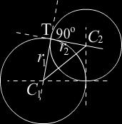 Ако се двије кружнице сјеку, угао између њих дефинишемо као угао између њихових тангенти у једној од тачака пресјека.