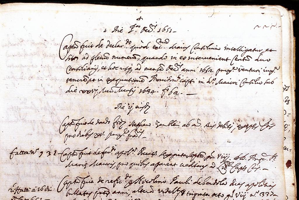 N. Lonza, Izborni postupak DubrovaËke Republike 15 Slika 1. Kvorum Velikog vijeêa utvrappleen na zasjedanju Malog vijeêa 1. prosinca 1651. (Acta Consilii Minoris, ser. 5, sv. 79, f.