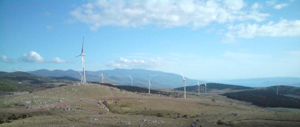 Projekti vjetroelektrana u RH VE Vrataruša Senj Valalta (Selan) - 14 vjetroagregata Vestas V90 3 MW - u probnom