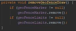 Slika 3.10. Brisanje crteža geo-ograde 3.3.4. Spremanje geo-ograde i oznake U metodi Switch() koja je prikazana na slici 3.11., pomoću SharedPreferences klase sprema se stanje Switch kontrole.