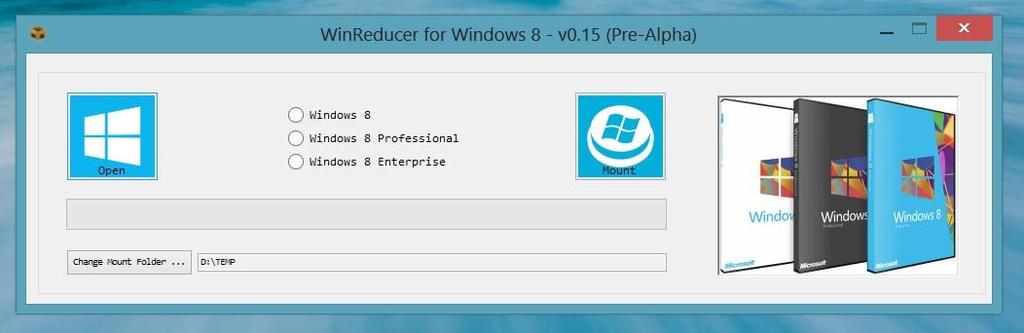 WINREDUCER 8 PRIPREMA Obradu Windows 8 operativnog sistema po vasoj zelji i ukusu mozete jednostavno uraditi sa WDI alatom.