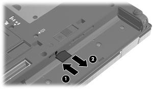 9. Okrenite desnu stranu računara nagore i ponovo spojite spoljašnje napajanje i spoljašnje uređaje. 10. Uključite računar. Uklanjanje SIM-a (samo na odabranim modelima) Za uklanjanje SIM-a: 1.