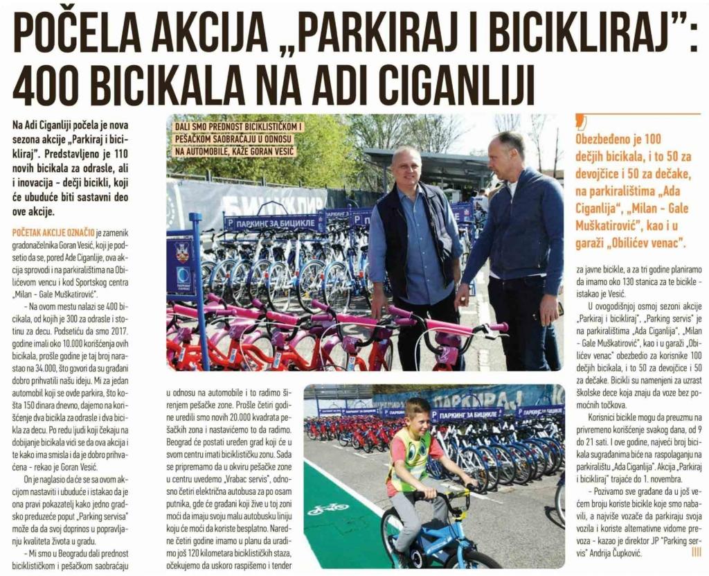 Počela nova sezona akcije Parkiraj i bicikliraj 24 sata, 01.04.2019.