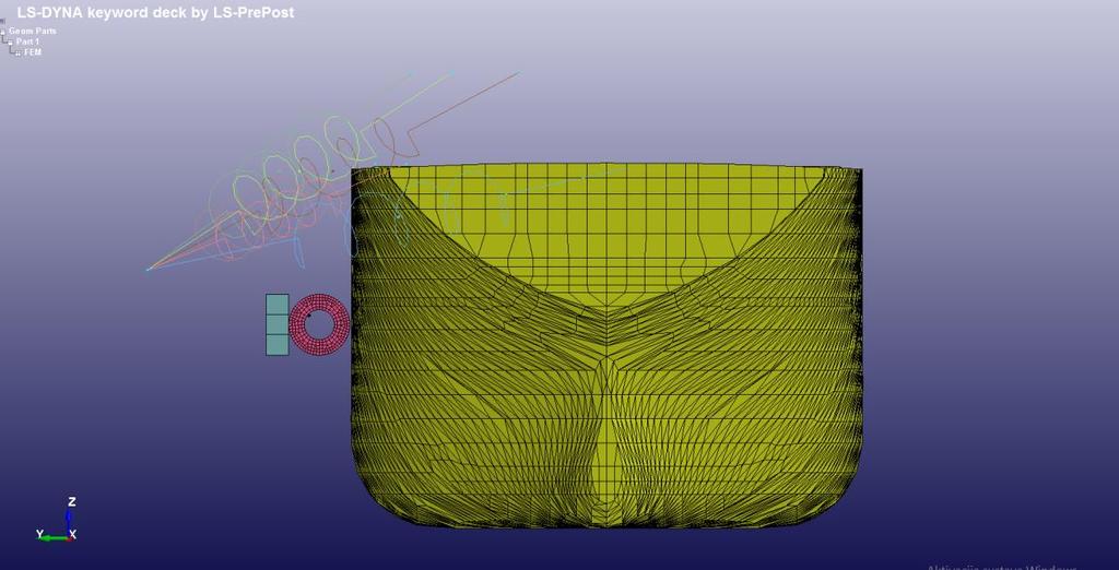 Slika 8.8. Model privezanog broda pogled s krme Slika 8.9. Cijeli model privezanog broda pogled odozgo 8.5. Materijali 8.5.1.