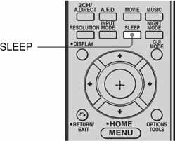 Uporaba sleep timera Možete podesiti prijemnik pomoću daljinskog upravljača tako da se automatski isključi nakon odreñenog vremena.