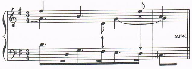 Johann Sebastian Bach: Partita u G- duru, Sarabande 19 U originalnom tiskanom izdanju Bachove notacije osminke srednje i gornje dionice stoje točno iznad šesnaestinki u basu.