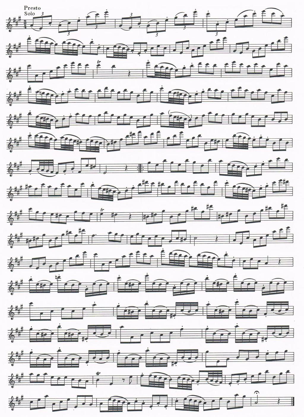 Tartini je to smatrao lošim ukusom. U literaturi za flautu ima između ostalih jedan takav capriccio koji slijedi Locatellijev uzor u Koncertu u A- duru Sebastiana Bodinusa.