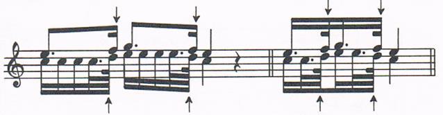 Telemann i Händel radili su djelomice s talijanskim, djelomice s francuskim tipovima stavaka, za koje su u svakom slučaju vrijedila odgovarajuća načela ritmičke izvedbe.