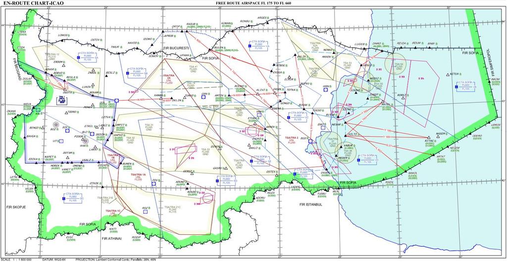 ruta tijekom noći. Noćni FRA obuhvaća prostor od FL 175 do FL 660 te je dio SEENFRA.