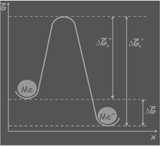 Batler-Folmerova jednačina i Šternovi dijagrami Početni trenutak Me Me z+ + ze E = 0 elektrohemijska ΔG aktivacije = hemijskoj ΔG pre uspostavljanja ravnoteže: ν a > ν k i a = zfν a >i k = zfν k 9