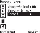 Način postavljanja izbornika Formatiranje diktafona [Format] Ako formatirate diktafon, sve datoteke bit će izbrisane i sve postavke funkcija bit će vraćene na njihove početne vrijednosti osim