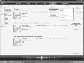 Prijenos glazbene datoteke u diktafon Korištenje programa Windows Media Player Glazbene datoteke spremljene u vašem računalu možete prenijeti na diktafon.