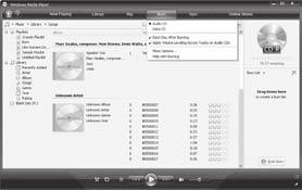 Kopiranje glasovne datoteke na CD Korištenje programa Windows Media Player Glasovne datoteke možete prenijeti s diktafona na računalo, a zatim ih kopirati na CD.